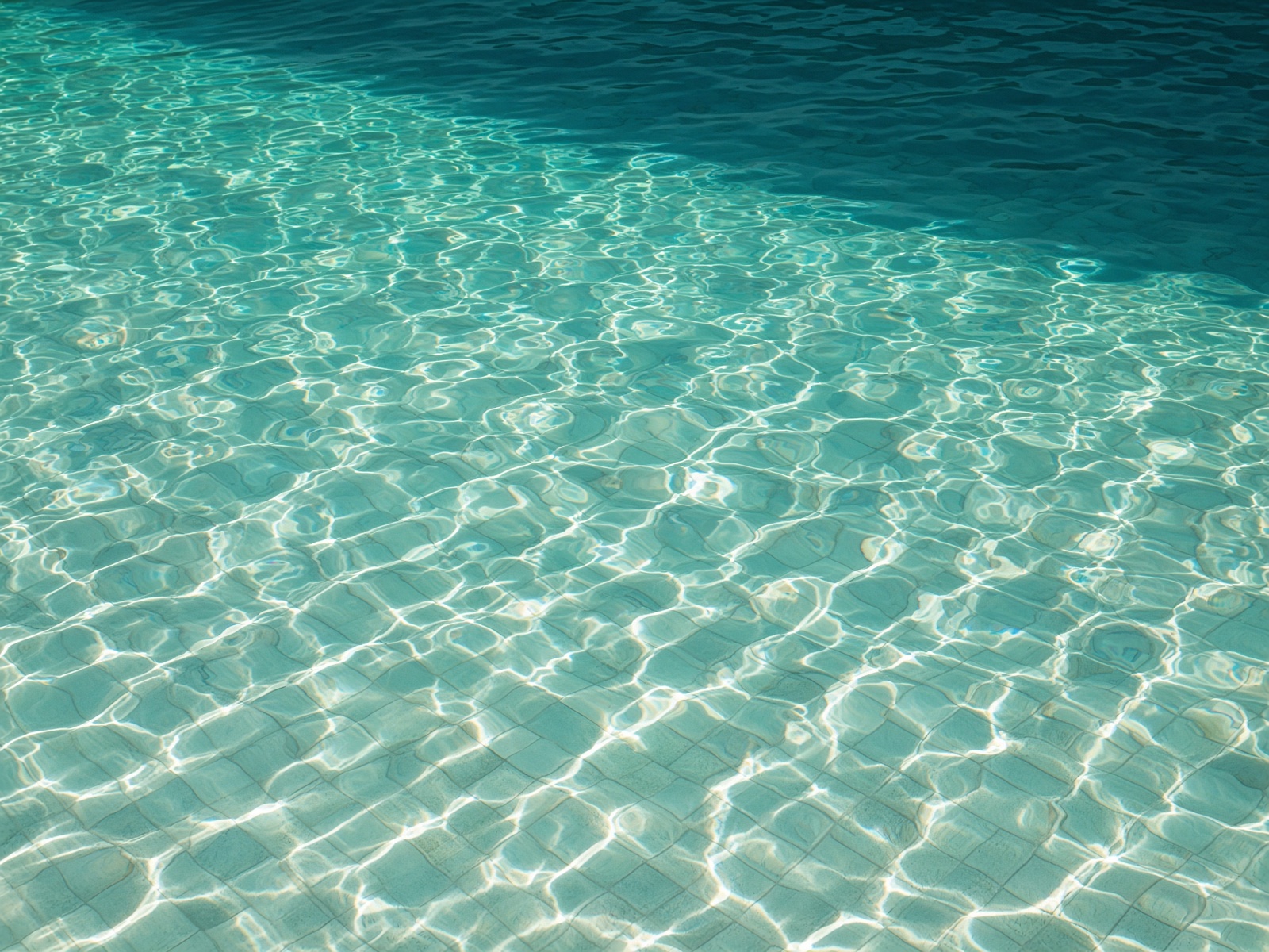 Sunlit pool water